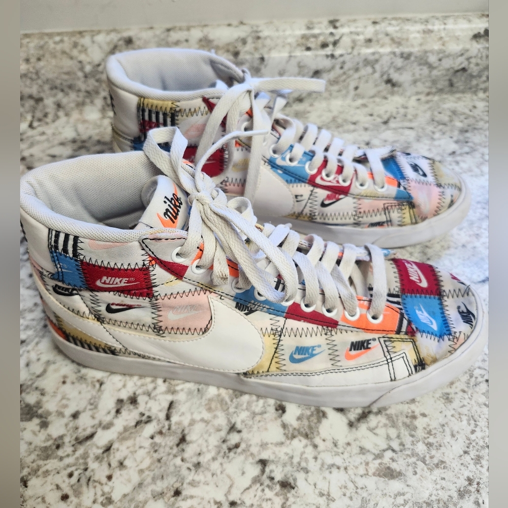 Nike Blazer Mid Patchwork Mens Size 9.5 Shoes Athletic Retro Sneaker